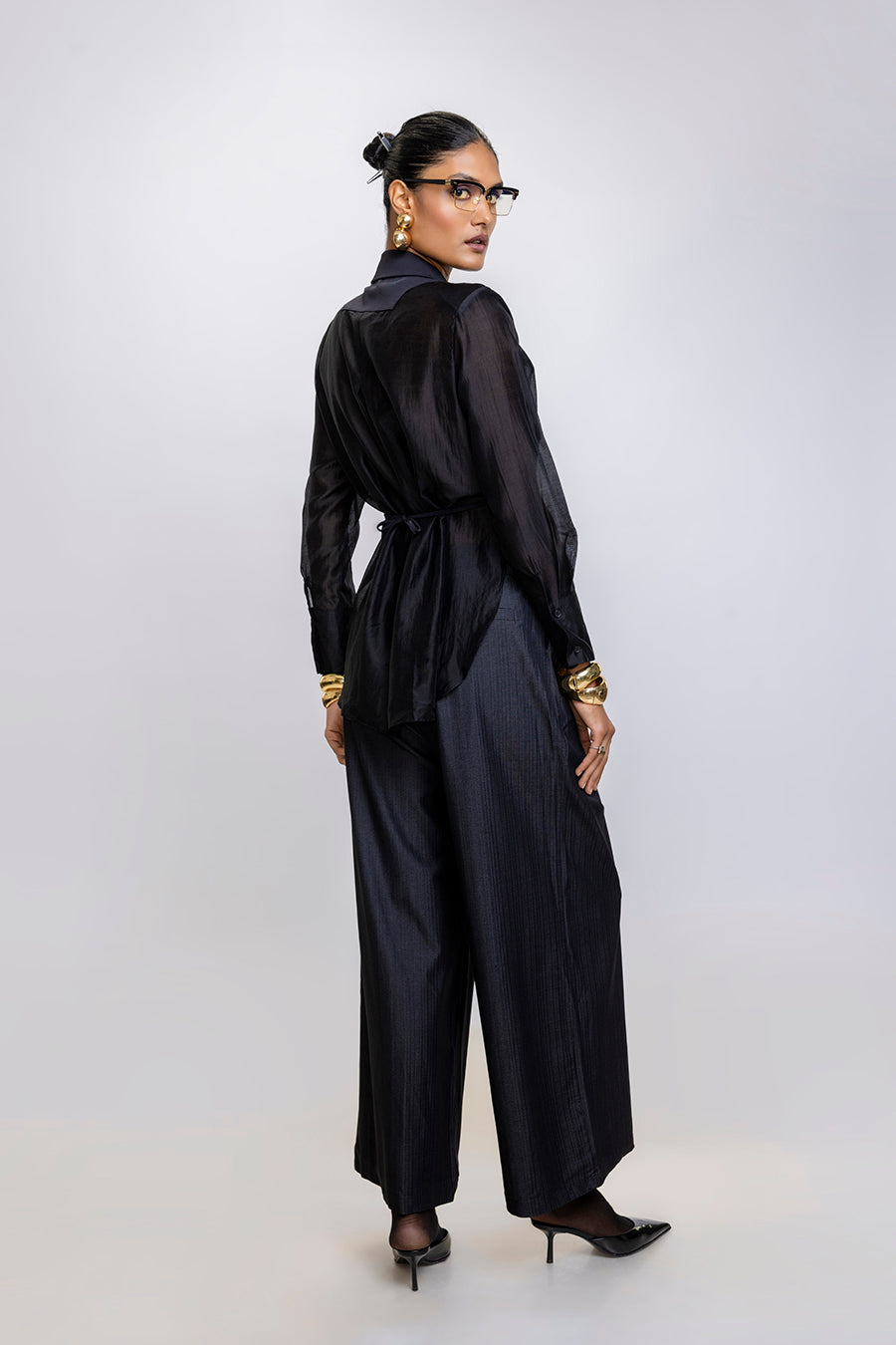 Wrap & Go Blazer Shirt Black