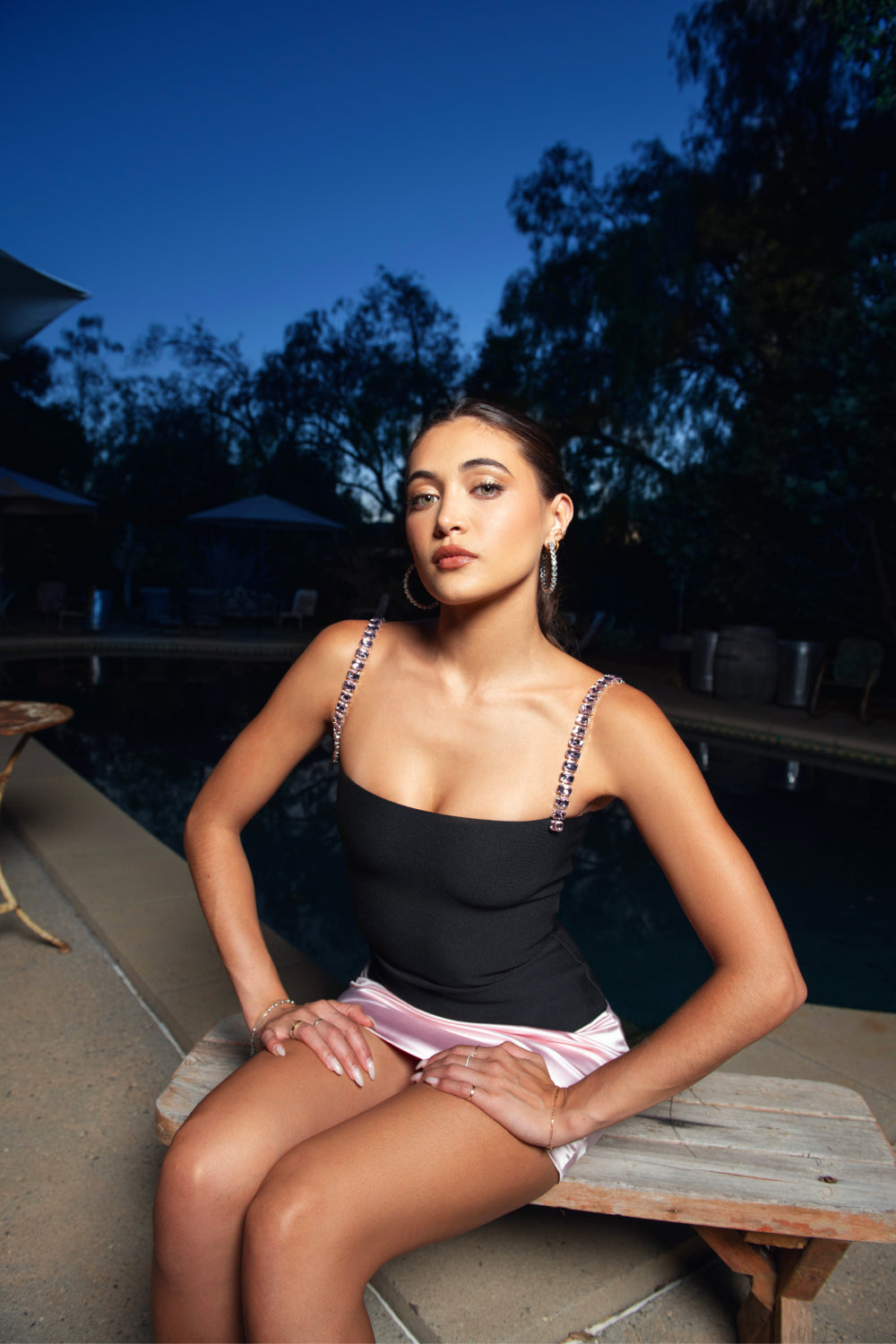 Elsa -  Swaroski Strap Top
