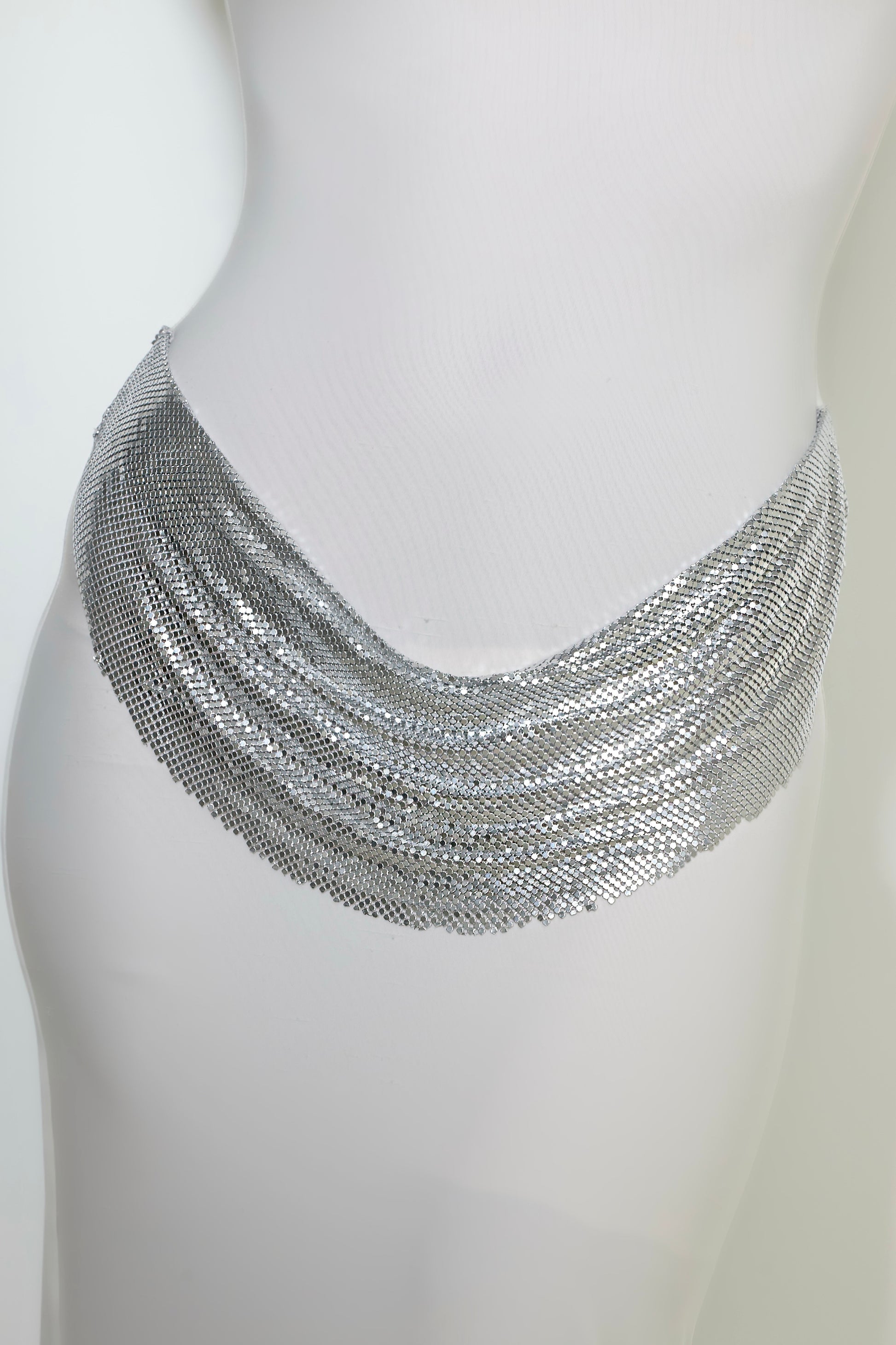 Metallic waist panel on Anna dress