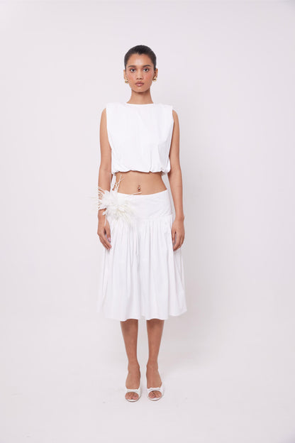 Flower Cotton Skirt