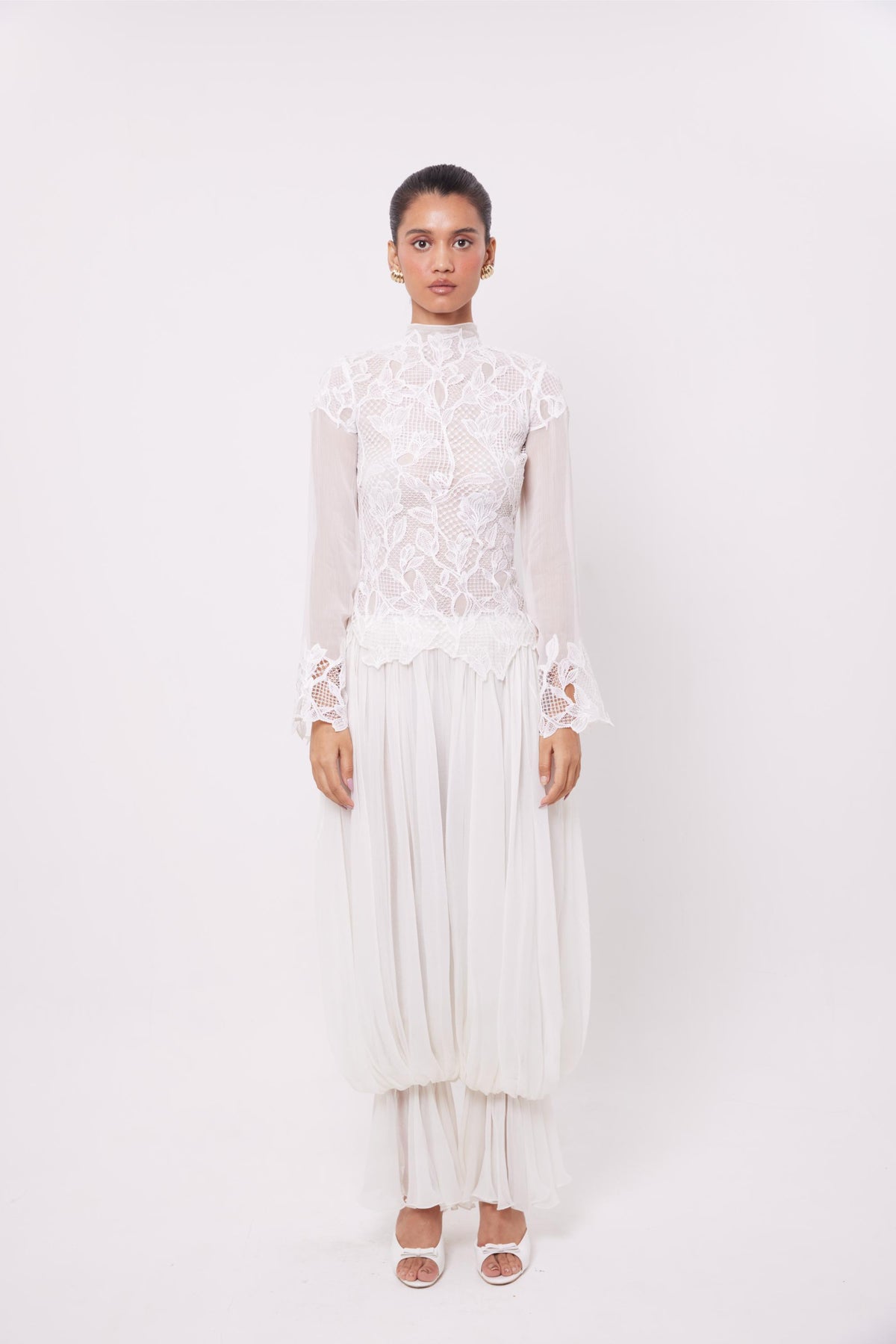 Chiffon Balloon Pants