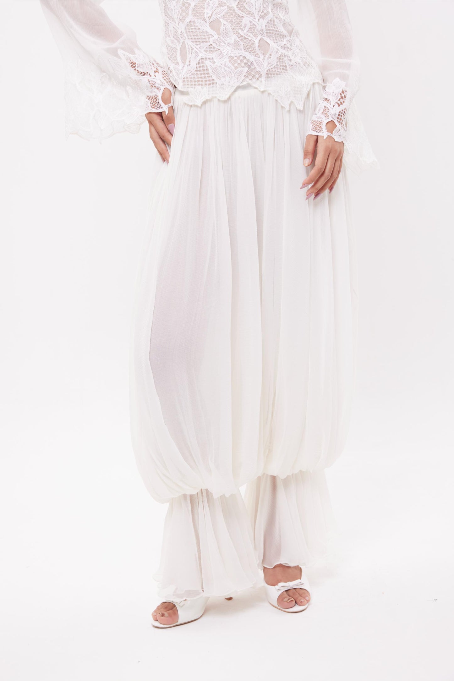 Chiffon Balloon Pants