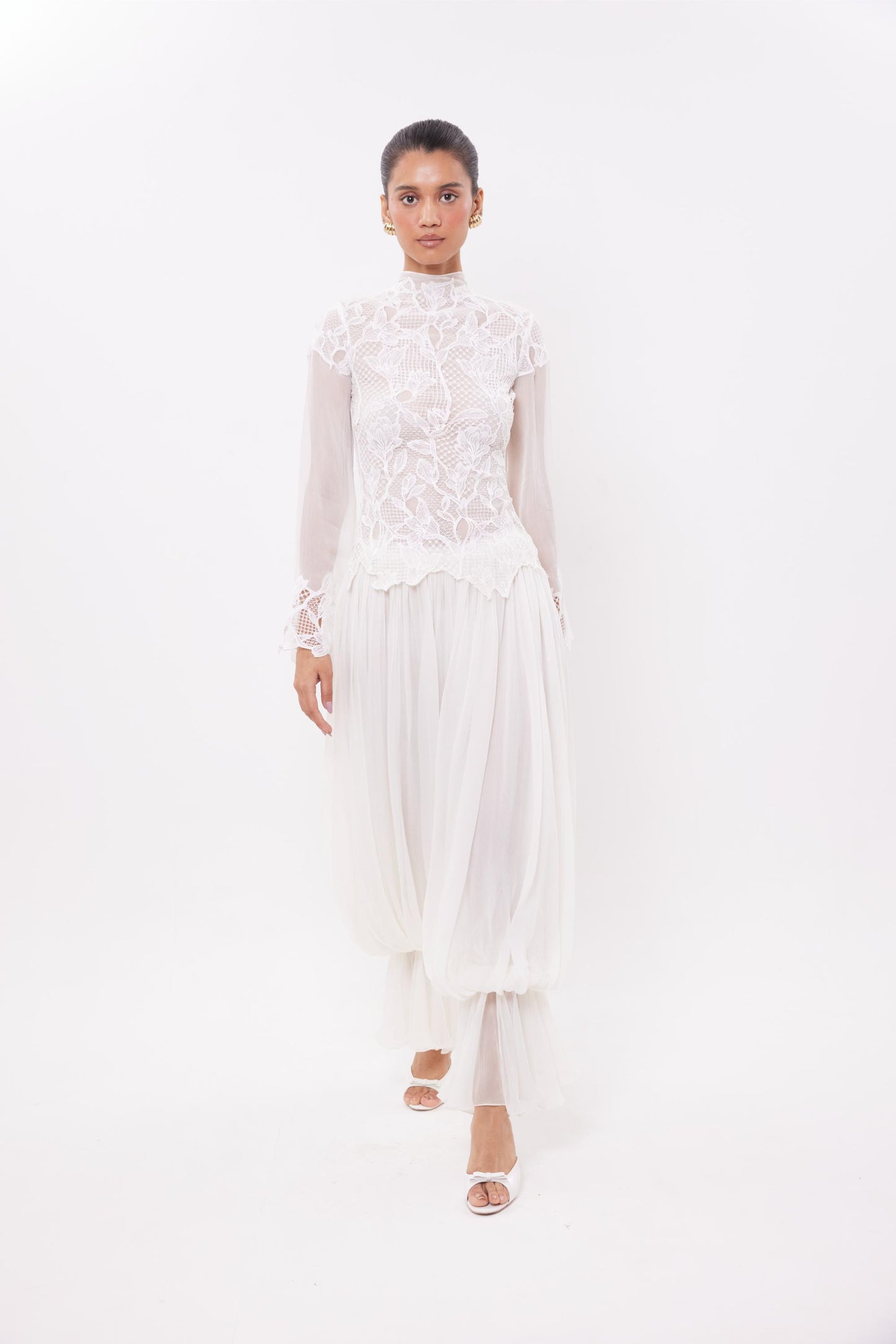 Chiffon Balloon Pants