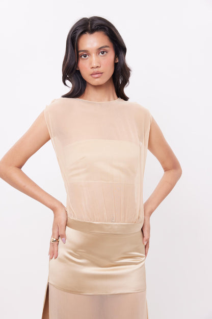 Liz Top Champagne