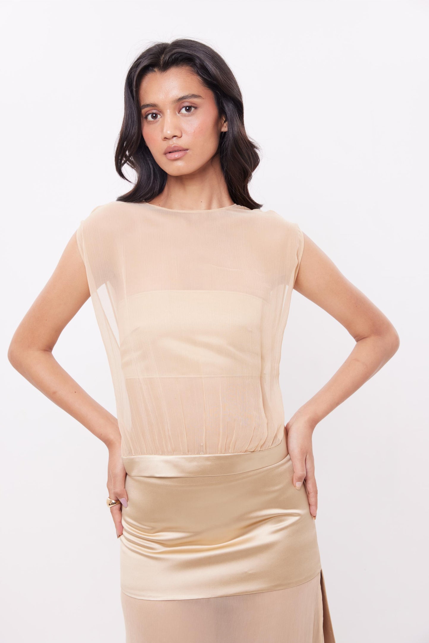 Liz Top Champagne