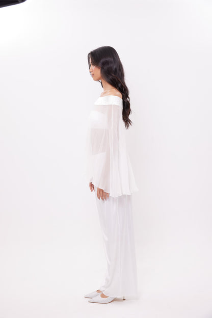 White Satin Pants