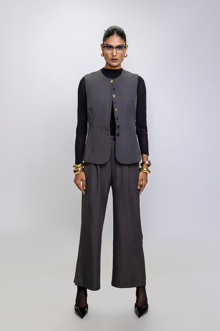 Ensemble trio sur mesure gris