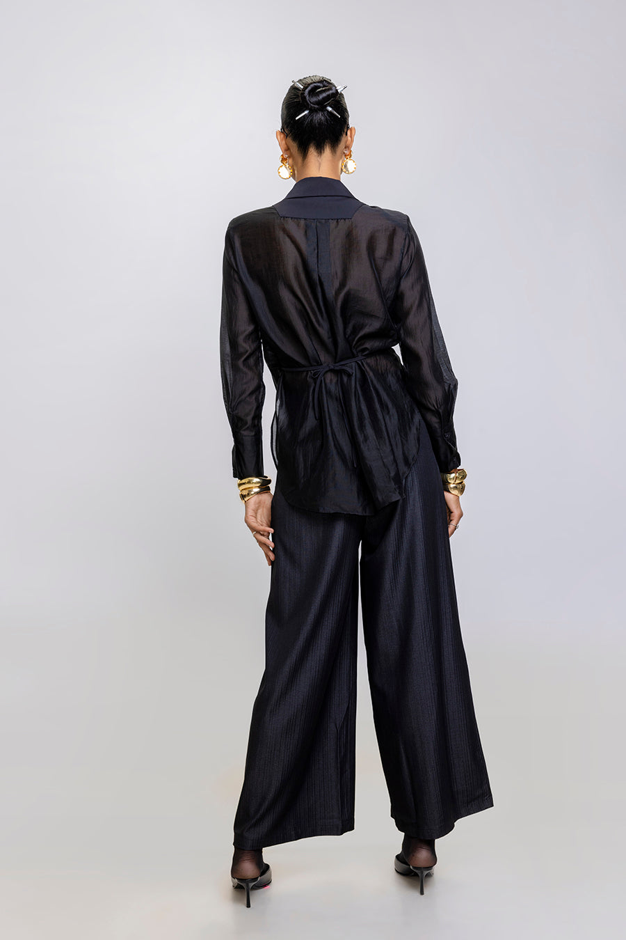 Wrap & Go Blazer Shirt Black