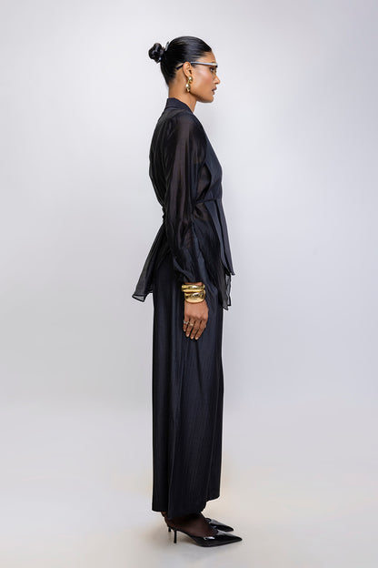 Wrap & Go Blazer Shirt Black
