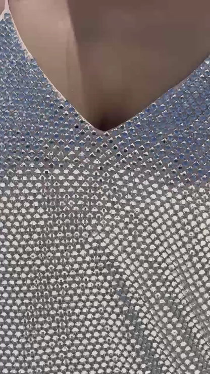 Kimora – Robe d'anniversaire en mousseline de soie cristal